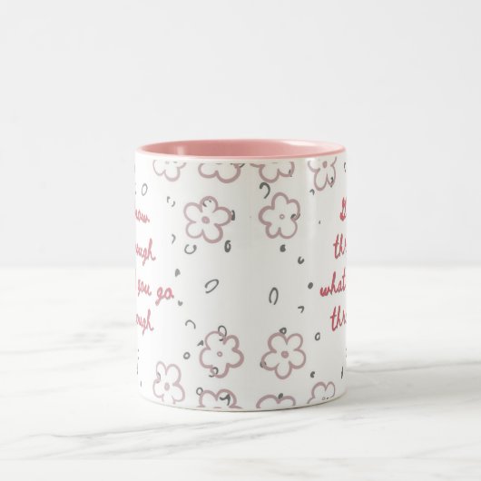 Groei door waar je heen gaat tweekleurige koffiemok (Center)