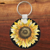Groei door wat je door Sunflower Keychai gaat Sleutelhanger (Voorkant)