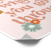 Groei door wat je doorloopt met  retro poster (Hoek)