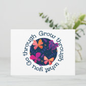 Groei door wat je doormaakt feestdagenkaart (Staand voorkant)