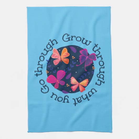 Groei door wat je doormaakt theedoek (Verticaal)