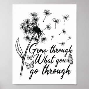 Groei door wat je meemaakt Inspirerende Motivatie Poster