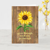 Groei door wat je Motivatie doorstaat Kaart (Gele Bloem)