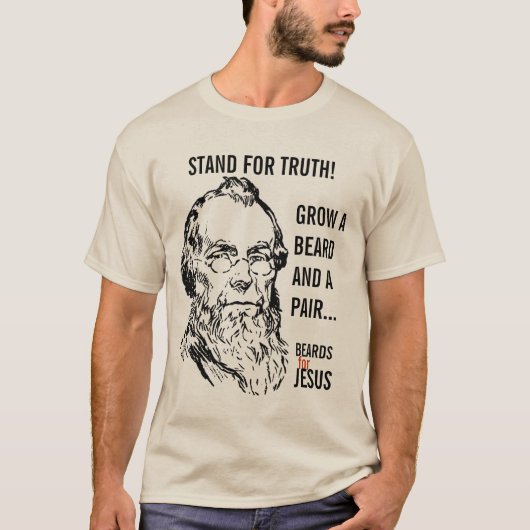 Groei een baard en een PAIR! T-shirt (Voorkant)