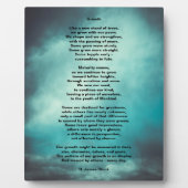 "Groei" een inzichtelijk gedicht op menselijke bin Fotoplaat (Voorkant)