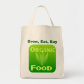 Groei, eet, koop biologische voedselzak tote bag (Voorkant)