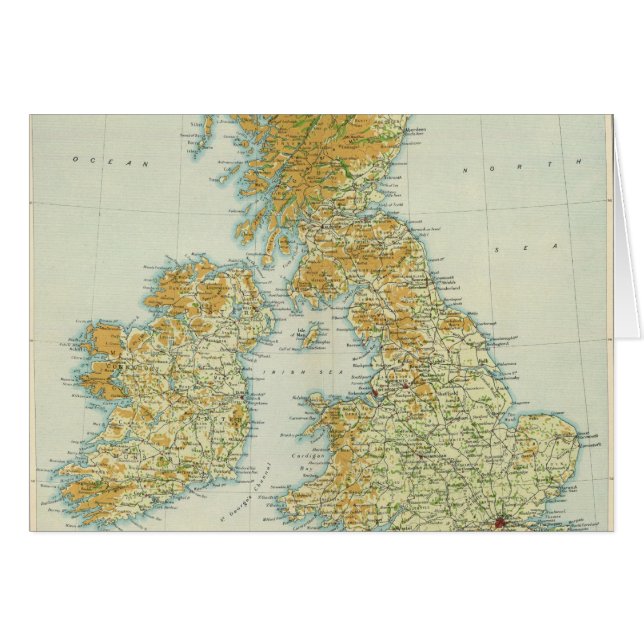Groei- en klimaatkaart op de Britse eilanden (Voorkant Horizontaal)