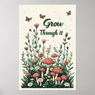Groei erdoorheen - Inspiratieposter Poster