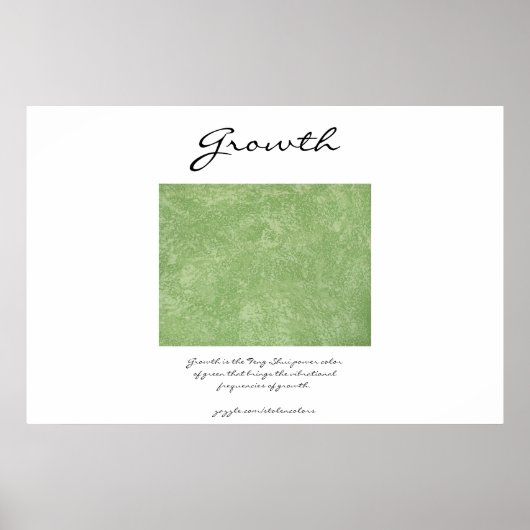 Groei - Feng Shui Groen Poster (Voorkant)