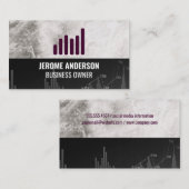 Groei Grafiek Icoon | Aandelenmarkt Grafiek Visitekaartje (Voorkant / Achterkant)