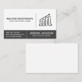 Groei Grafiek | Vastgoed Zakelijke Kaart Visitekaartje (Voorkant / Achterkant)