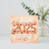 Groei het nieuwe jaar in feestdagenkaart (Staand voorkant)