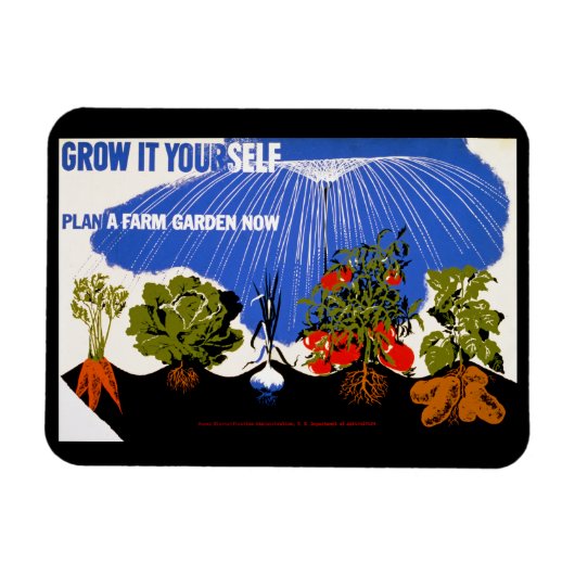 Groei het zelf ~ Plant een Boerderij tuin nu Magneet (Horizontaal)