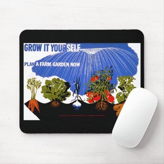 Groei het zelf ~ Plant een Boerderij tuin nu Muismat (Met muis)