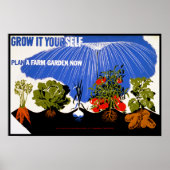Groei het zelf ~ Plant een Boerderij tuin nu Poster (Voorkant)