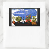 Groei het zelf ~ Plant een Boerderij tuin nu Rechthoekige Sticker (Tas)