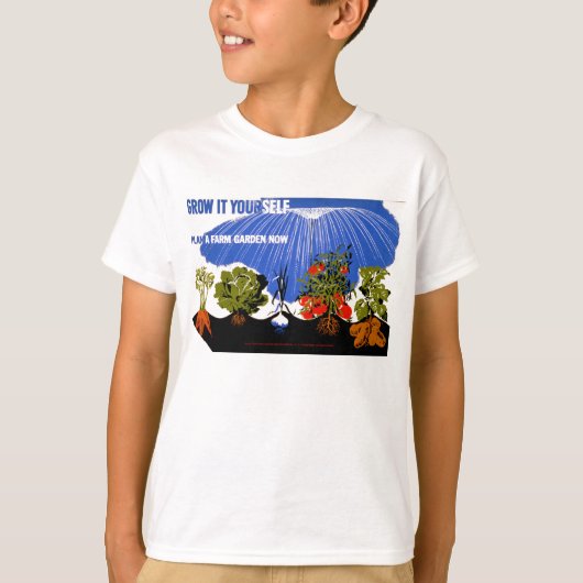 Groei het zelf ~ Plant een Boerderij tuin nu T-shirt (Voorkant)