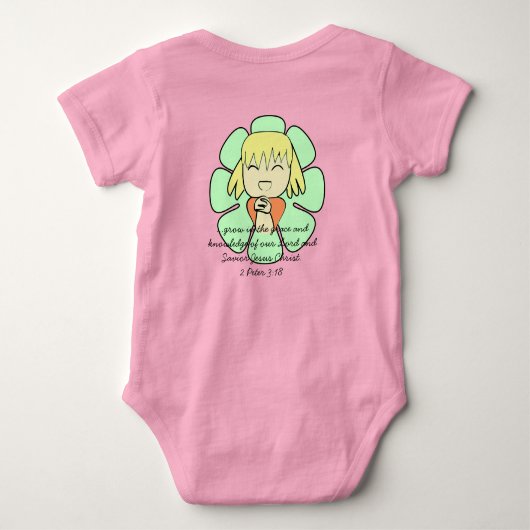 Groei in de genade van onze Heer Savior Jezus Chri Romper (Achterkant)