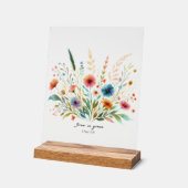 Groei in genade bloem acryl bord (Hoek)