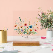 Groei in genade bloem acryl bord (Huwelijk)