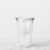 Groei in genade bloemrijk acryl drinkbeker (Achterkant)