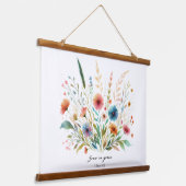 Groei in genade bloemrijk hangend wandkleed (Gebogen)