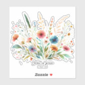 Groei in genade bloemrijk sticker (Vel)
