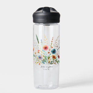 Groei in genade bloemrijk waterfles