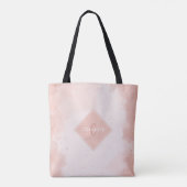 Groei in genade waterverf bloemige monogram tote bag (Achterkant)