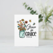 Groei in Grace Bijbelgodsdienst Faith Briefkaart (Staand voorkant)