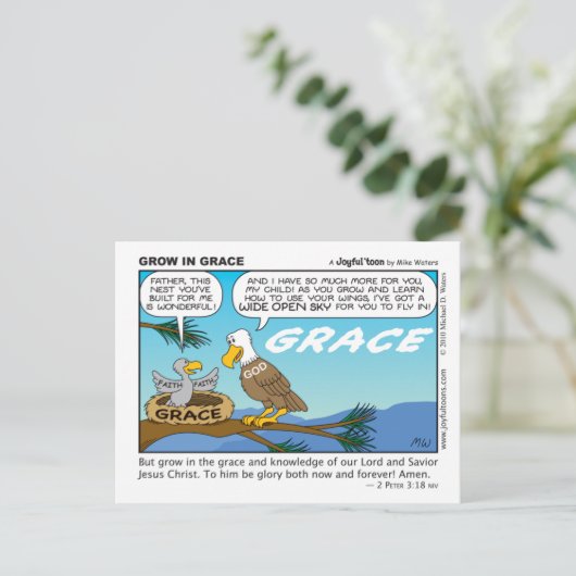 Groei in Grace briefkaart (Staand voorkant)