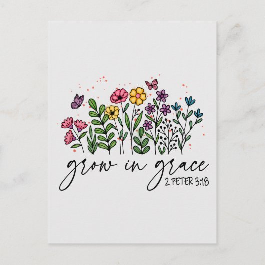 Groei in Grace Briefkaart (Voorkant)