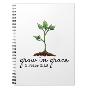 Groei in Grace Christelijke notebook Notitieboek