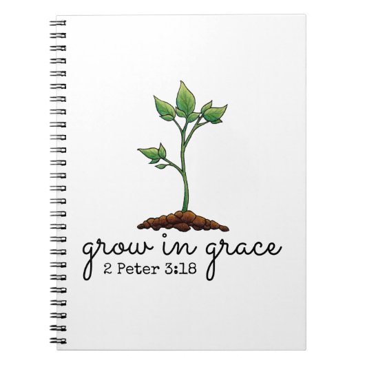 Groei in Grace Christelijke notebook Notitieboek (Voorkant)