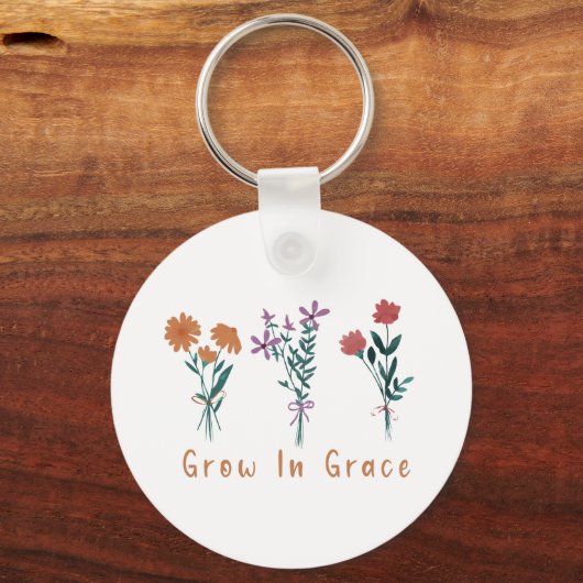 Groei in Grace Christelijke Sleutelhanger (Voorkant)
