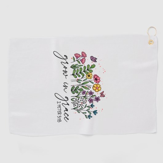 Groei in Grace Golfhanddoek (Horizontaal)