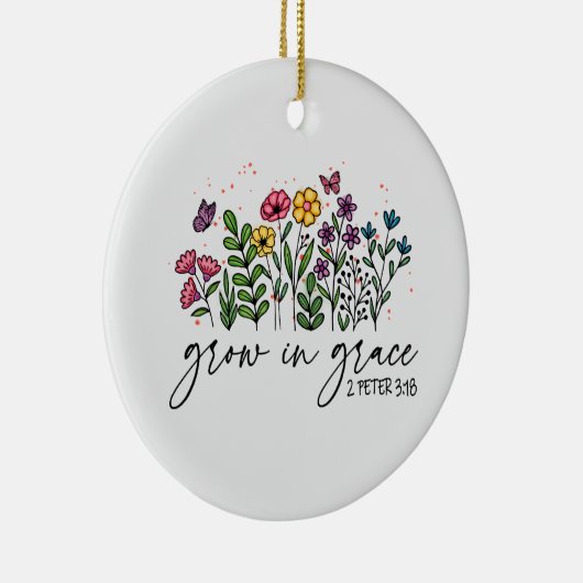 Groei in Grace Keramisch Ornament (Rechts)