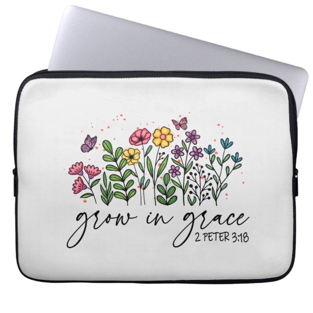Groei in Grace Laptop Sleeve (Voorkant)