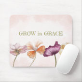 Groei in Grace Pink Waterverf Floral Muismat (Met muis)