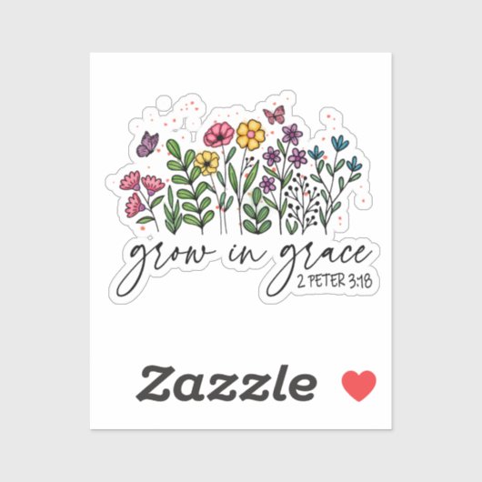Groei in Grace Sticker (Vel)