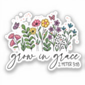 Groei in Grace Sticker (Voorkant)