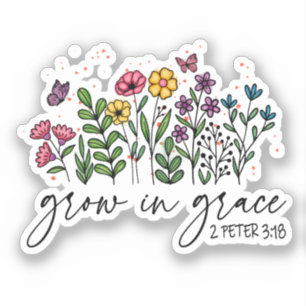 Groei in Grace Sticker