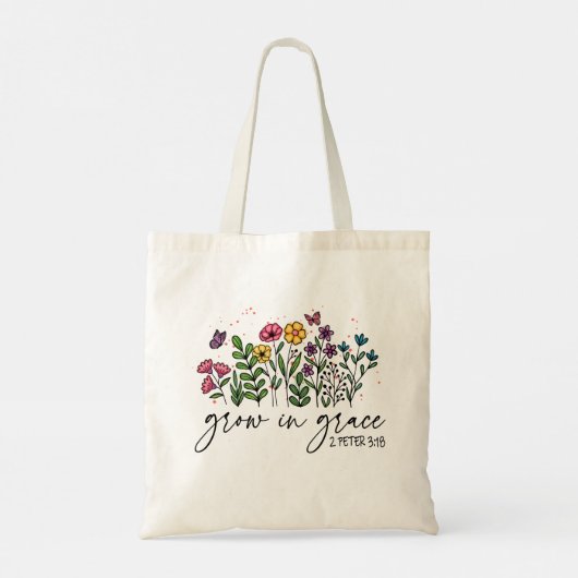 Groei in Grace Tote Bag (Achterkant)