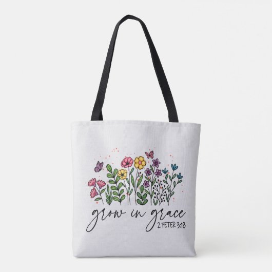 Groei in Grace Tote Bag (Achterkant)