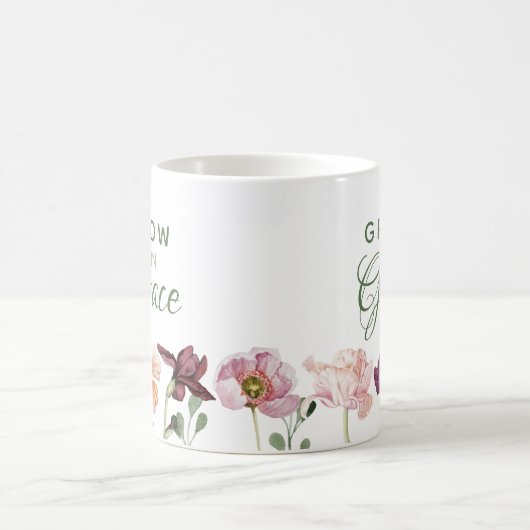 Groei in Grace Waterverf Floral Koffiemok (Center)
