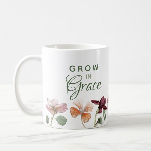 Groei in Grace Waterverf Floral Koffiemok (Links)