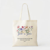 Groei in Grace Wildbloemen Bijbel Custom Tote Bag (Voorkant)