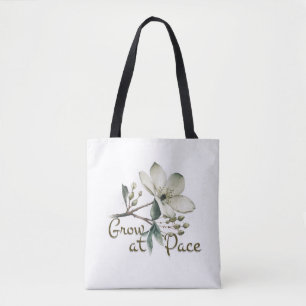 Groei in je eigen tempo Elegante waterverf botanis Tote Bag