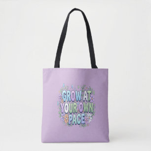 Groei in je eigen tempo Zelfzorg & Persoonlijke Tote Bag