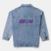 Groei in stilte denim jacket (Achterkant)